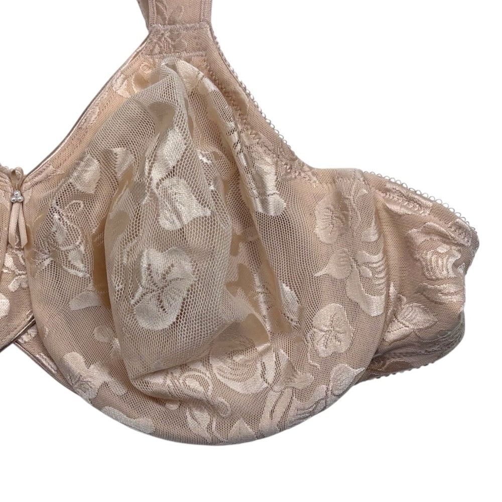 WACOAL 85567 SAND NUDE CALLA LILY JACQUARD AWARENESS UNDERWIRE BRA 42D - Picture 7 of 12